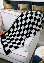 Load image into Gallery viewer, Black &amp; White Cozy Checkered Blanket
