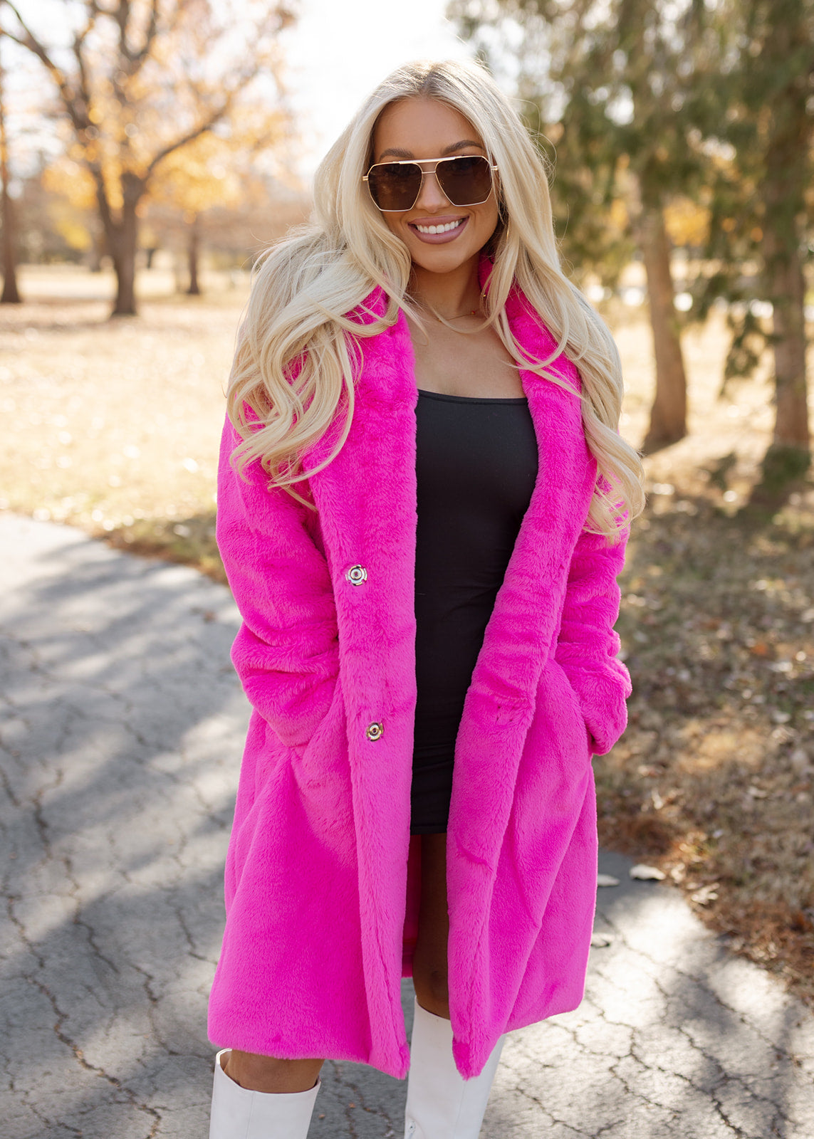 Hollywood Hot Pink Faux Fur Coat The Vintage Leopard Hollywood Hot Pink Faux Fur Coat The Vintage Leopard
