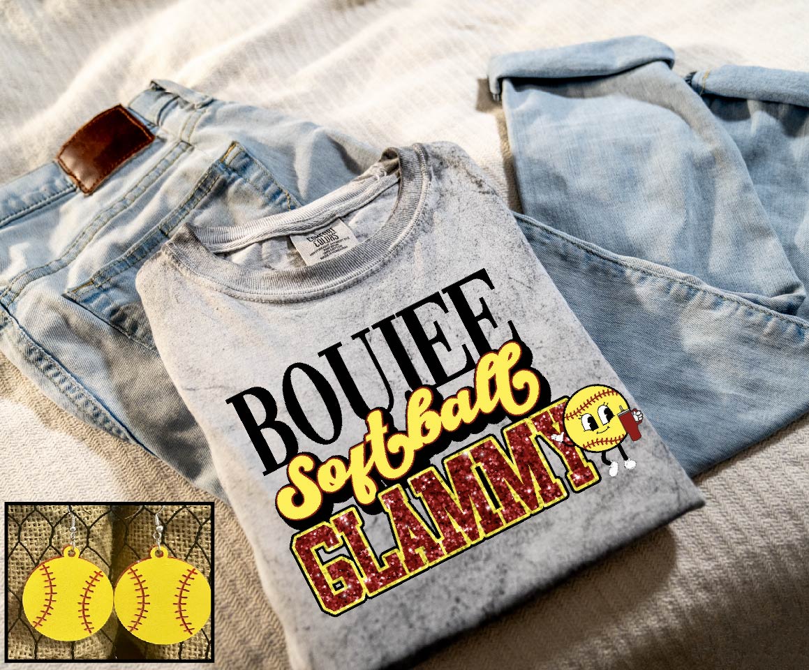 Boujee Softball Glammy The Vintage Leopard