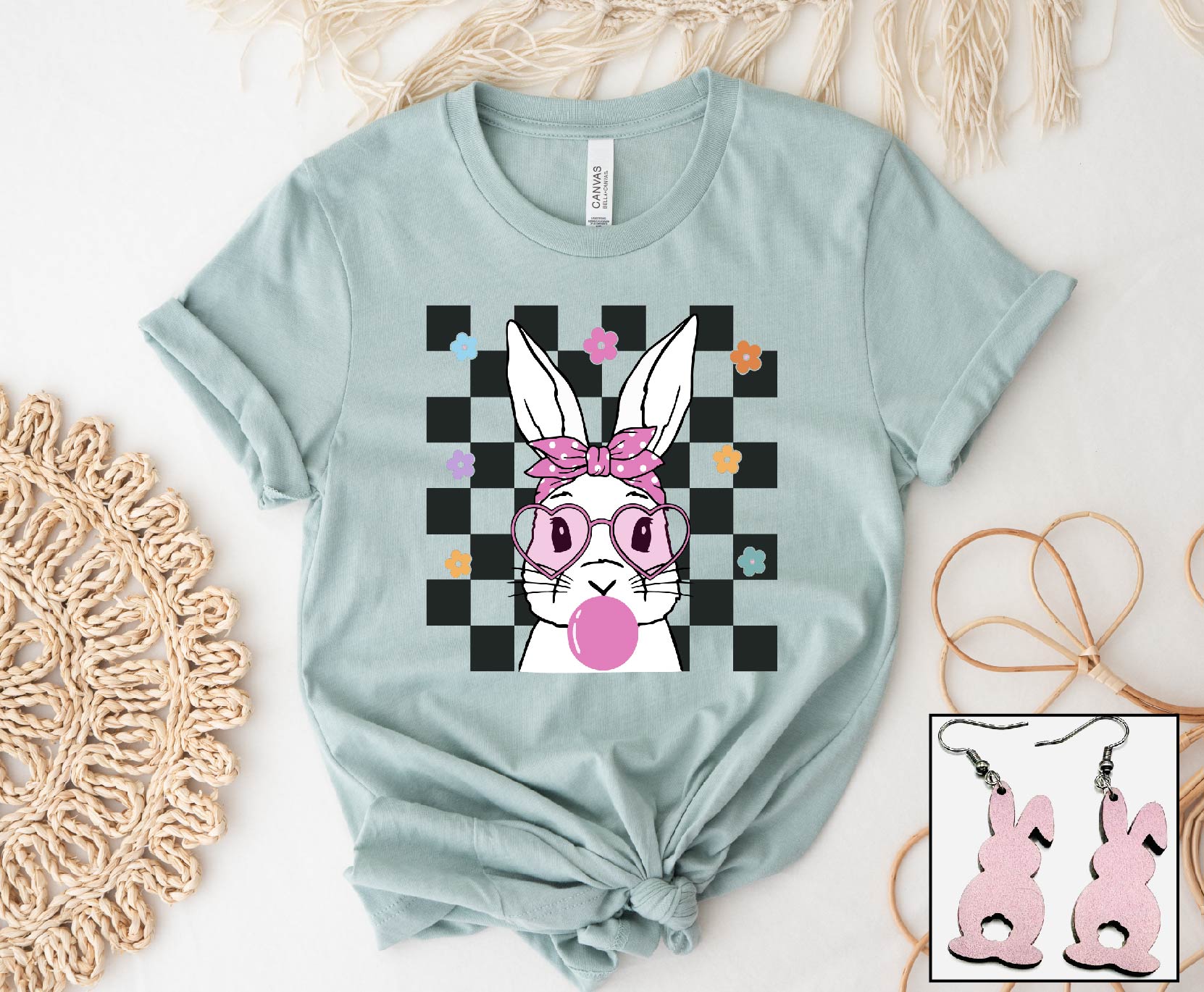 Bear and Rabbit Retro Top
