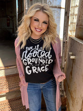 Load image into Gallery viewer, Mauve Striped Mid-Length Cardigan
