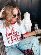 Load image into Gallery viewer, Holly Jolly Ringer Tee
