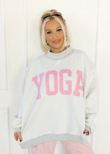 Load image into Gallery viewer, Pink Pilates/Yoga Reversible Mockneck Sweatshirt

