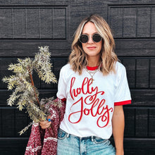 Load image into Gallery viewer, Holly Jolly Ringer Tee

