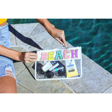 Load image into Gallery viewer, Ready to Ship | Beach Clear &amp; Waterproof Varsity Pouch
