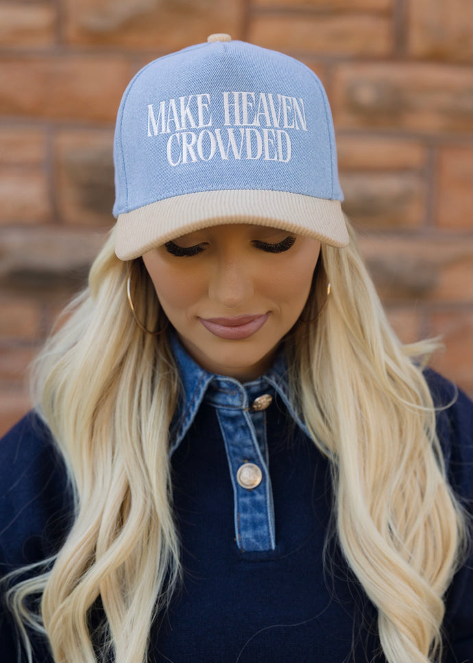 Make Heaven Crowded Denim Corduroy Hat