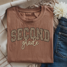 Load image into Gallery viewer, SECOND GRADE LEOPARD Letters Graphic T-Shirt
