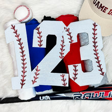 Load image into Gallery viewer, Sequin Baseball Number Tee
