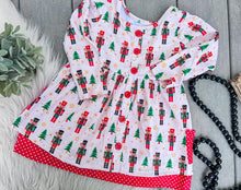 Load image into Gallery viewer, RTS: Reindeer/ Nutcracker Twirl Dress*
