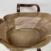 Load image into Gallery viewer, RTS Forever3am Jute and Vegan Leather Standing Tote

