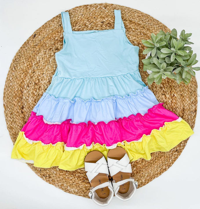 RTS: Spring Dresses Fallon rainbow dress