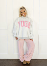 Load image into Gallery viewer, Pink Pilates/Yoga Reversible Mockneck Sweatshirt

