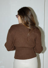 Load image into Gallery viewer, Chic Gold Button Cardigan - Brown

