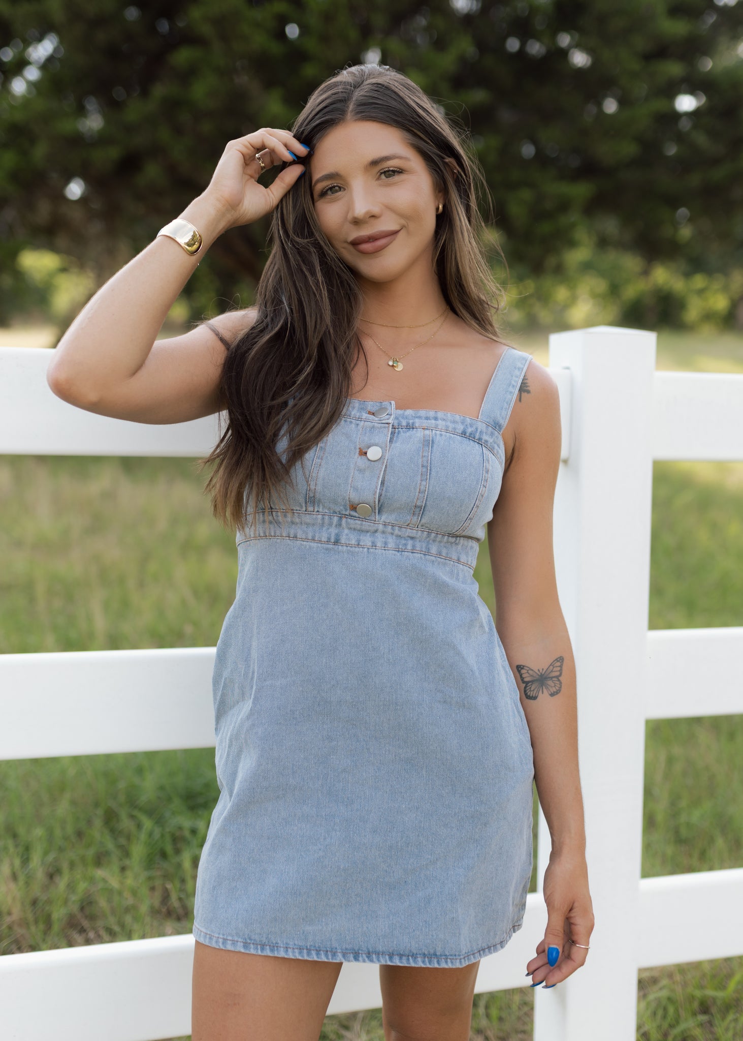 Alabama Light Denim Mini Dress – The Vintage Leopard