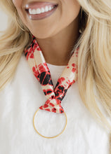 Load image into Gallery viewer, Oversized Hoop Snakeskin Scarf Necklace
