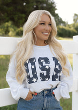 Load image into Gallery viewer, USA Embroidered Star Sweatshirt
