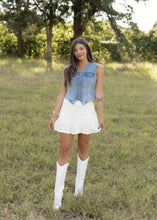 Load image into Gallery viewer, Ginny Ivory Textured Mini Skirt
