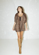 Load image into Gallery viewer, Leopard Puff Sleeve Romper
