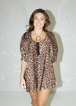 Load image into Gallery viewer, Leopard Puff Sleeve Romper
