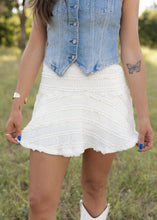 Load image into Gallery viewer, Ginny Ivory Textured Mini Skirt
