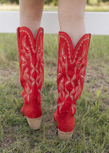 Load image into Gallery viewer, Enora Red Embroidered Western Boots

