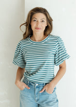 Load image into Gallery viewer, Seafoam Striped Top
