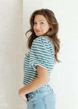Load image into Gallery viewer, Seafoam Striped Top
