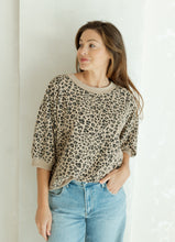 Load image into Gallery viewer, Millie Textured Leopard Top - Stone

