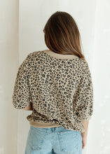 Load image into Gallery viewer, Millie Textured Leopard Top - Stone
