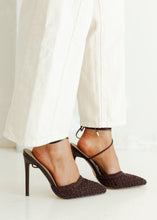 Load image into Gallery viewer, Xandra Chocolate Stiletto Wrap Heels
