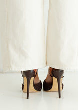Load image into Gallery viewer, Xandra Chocolate Stiletto Wrap Heels
