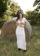 Load image into Gallery viewer, White Lace Maxi Skirt Set

