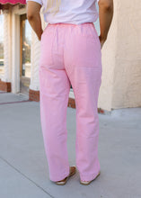 Load image into Gallery viewer, Bubblegum Pink Drawstring Denim Pants
