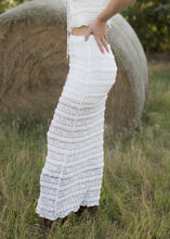 Load image into Gallery viewer, White Lace Maxi Skirt Set
