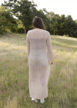 Load image into Gallery viewer, Oatmeal Crochet Knit Cardigan
