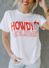 Load image into Gallery viewer, Howdy Holidays White Graphic Tee
