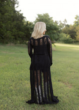 Load image into Gallery viewer, Wranglin Black Shredded Long Cardigan
