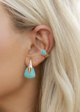 Load image into Gallery viewer, Turquoise &amp; Gold Ear Cuff

