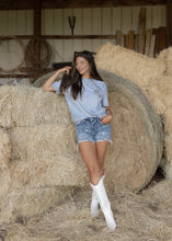 Load image into Gallery viewer, Judy Blue Denim Star Distressed Shorts
