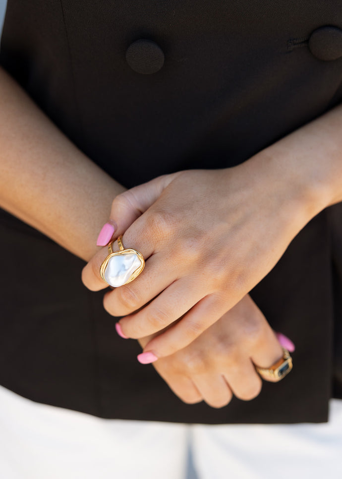 Ellis Freshwater Pearl Gold Ring