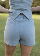 Load image into Gallery viewer, Light Denim Vest &amp; Short Set
