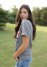 Load image into Gallery viewer, Patriotic Bow Vintage Grey Tee
