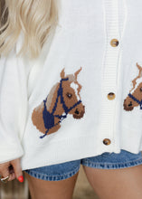 Load image into Gallery viewer, Horse Graphic Sweater Cardigan
