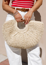 Load image into Gallery viewer, Harper Ivory Straw Handle Tote
