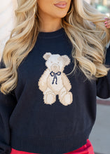 Load image into Gallery viewer, Navy Teddy Bear Graphic Sweater
