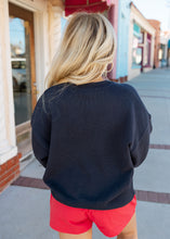 Load image into Gallery viewer, Navy Teddy Bear Graphic Sweater
