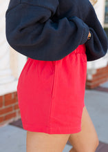 Load image into Gallery viewer, Red High Waisted Boxy Shorts
