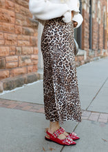 Load image into Gallery viewer, Haven Satin Leopard Midi Skirt
