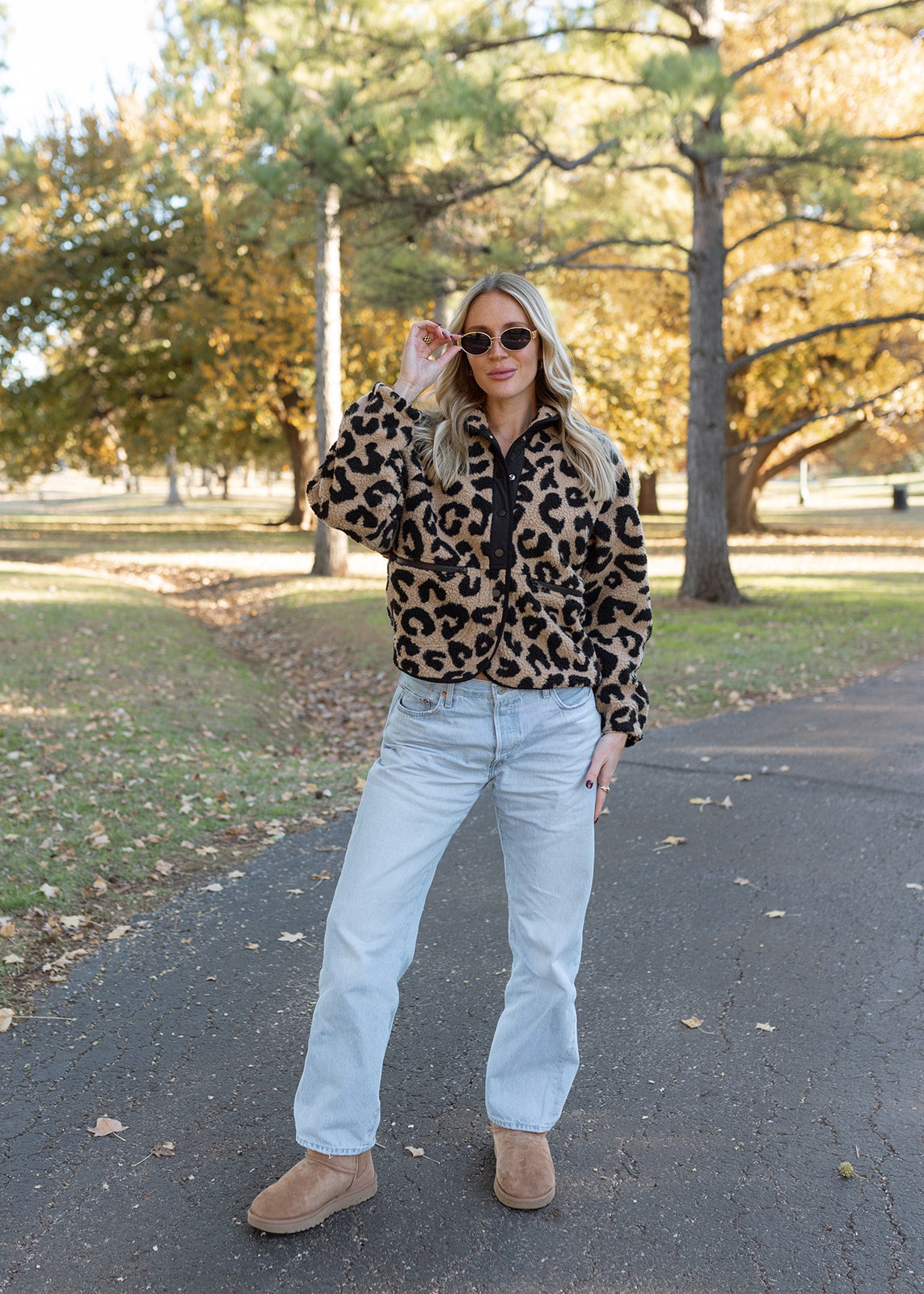 Kenzie Leopard Pattern Sherpa Jacket – The Vintage Leopard