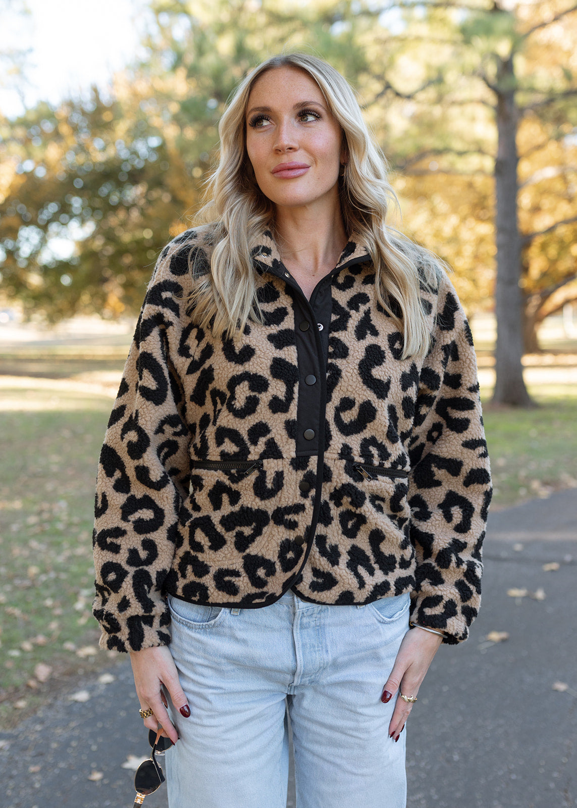 Kenzie Leopard Pattern Sherpa Jacket – The Vintage Leopard
